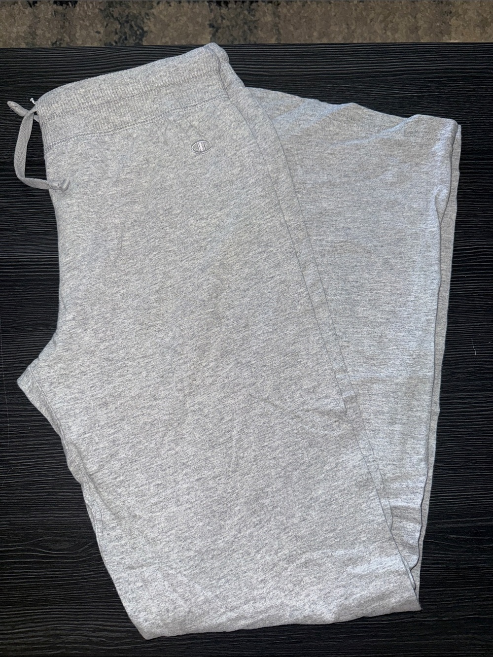 Champion Light Gray Sweatpants with Subtle Logo